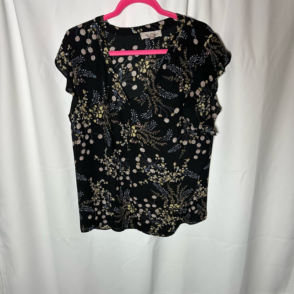 Philosophy XL Floral Black Blouse